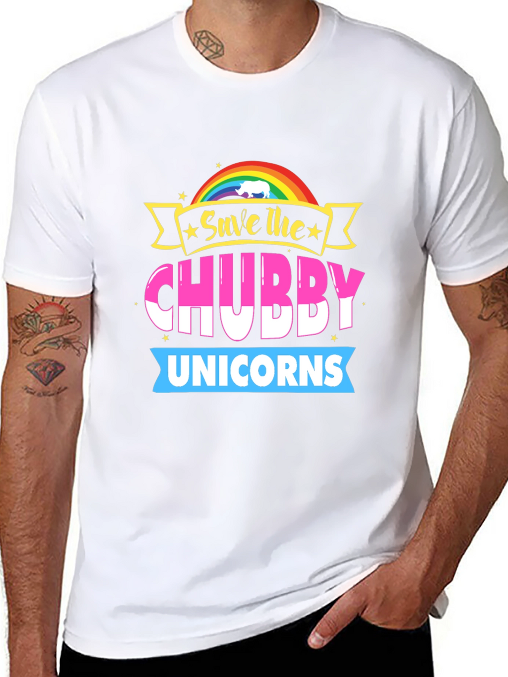 Save the Chubby Unicorns Graphic Tee