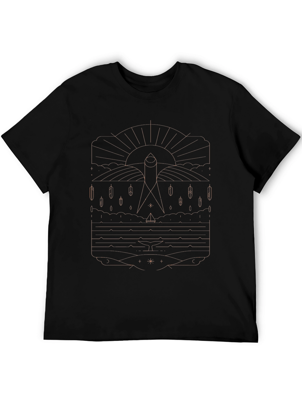 Whale Tail T-Shirt - Black Graphic Tee