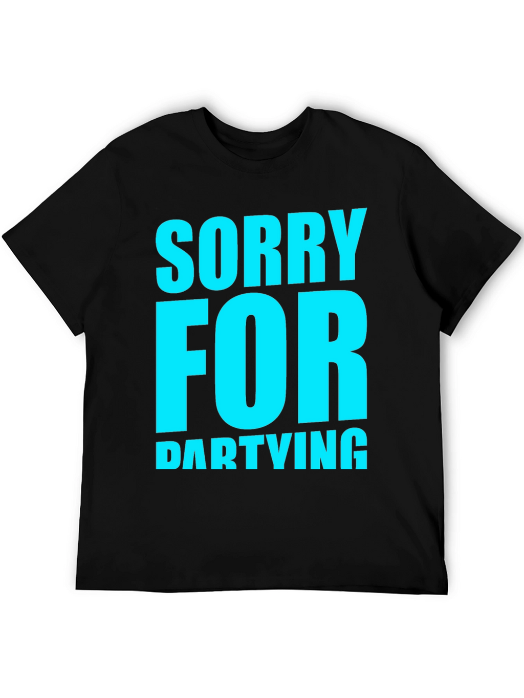 Sorry For Partying Black Graphic Tee