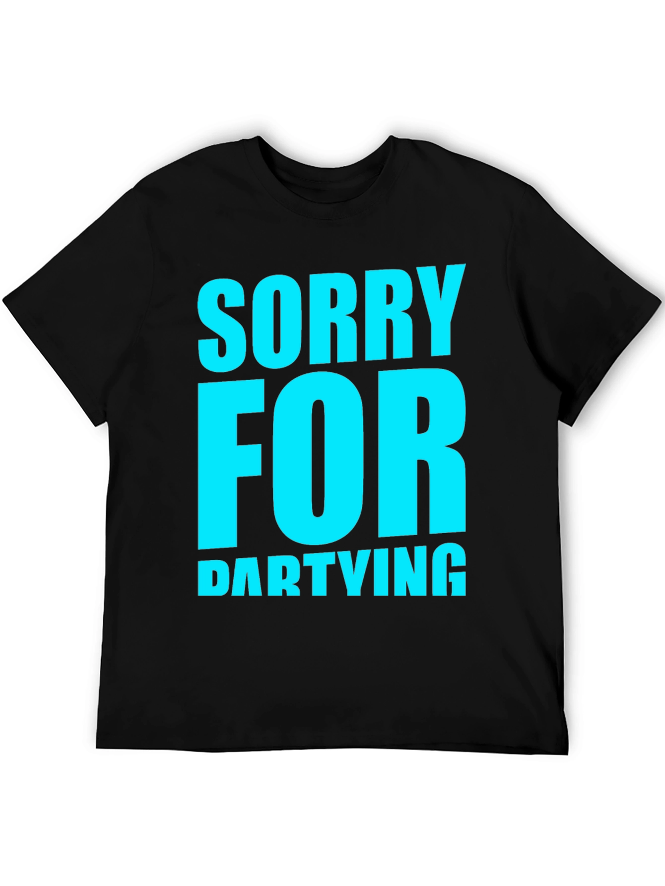 Sorry For Partying Black Graphic Tee