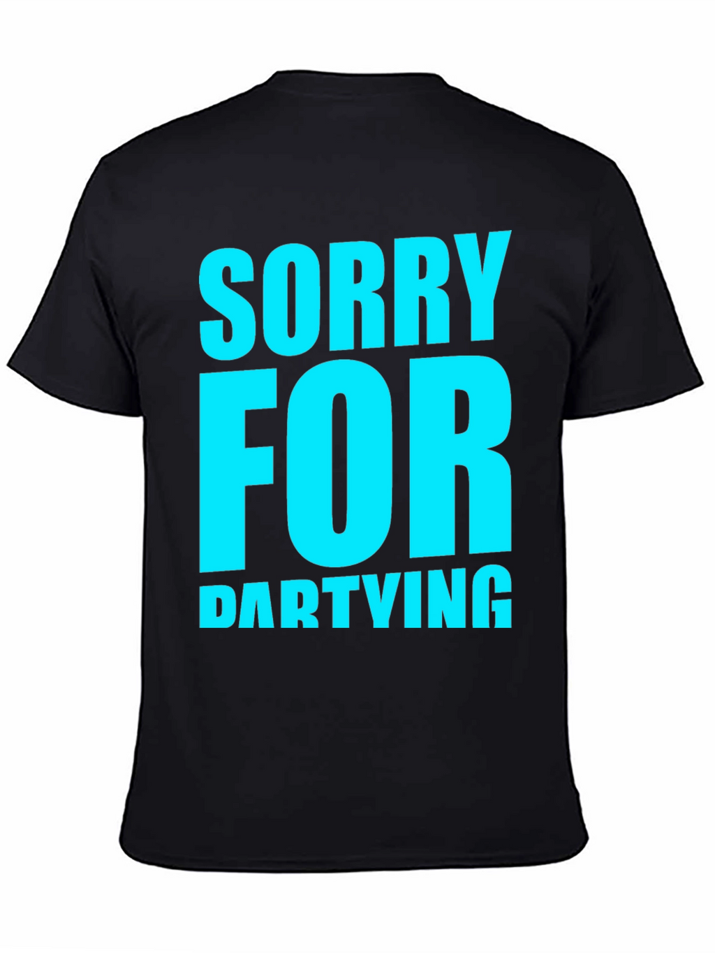 Sorry For Partying Black Graphic Tee