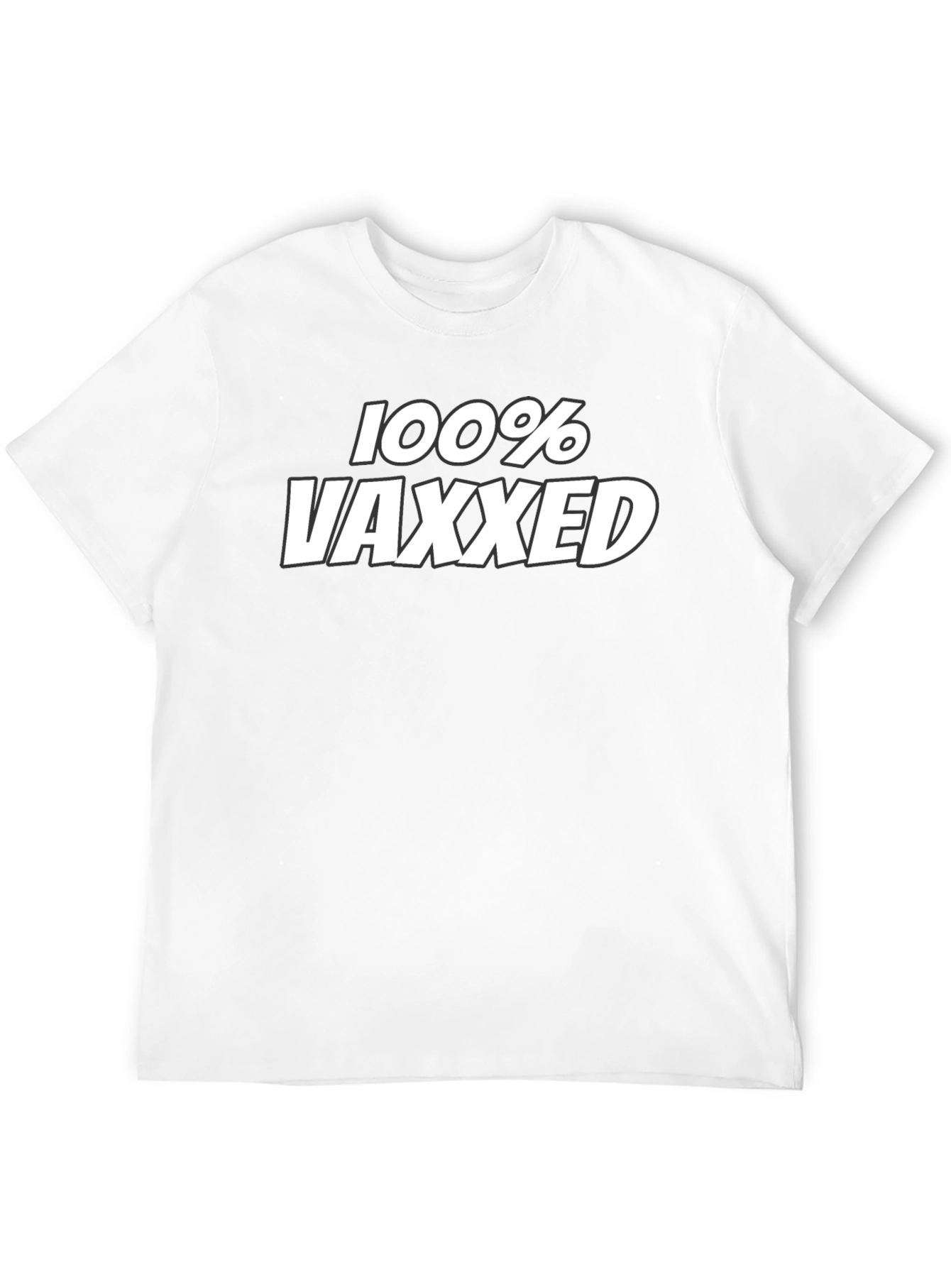100% Vaxxed Graphic Tee - Pro Vaccine Statement T-Shirt