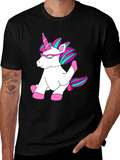 Unicorn T-Shirt - Black Cotton Blend
