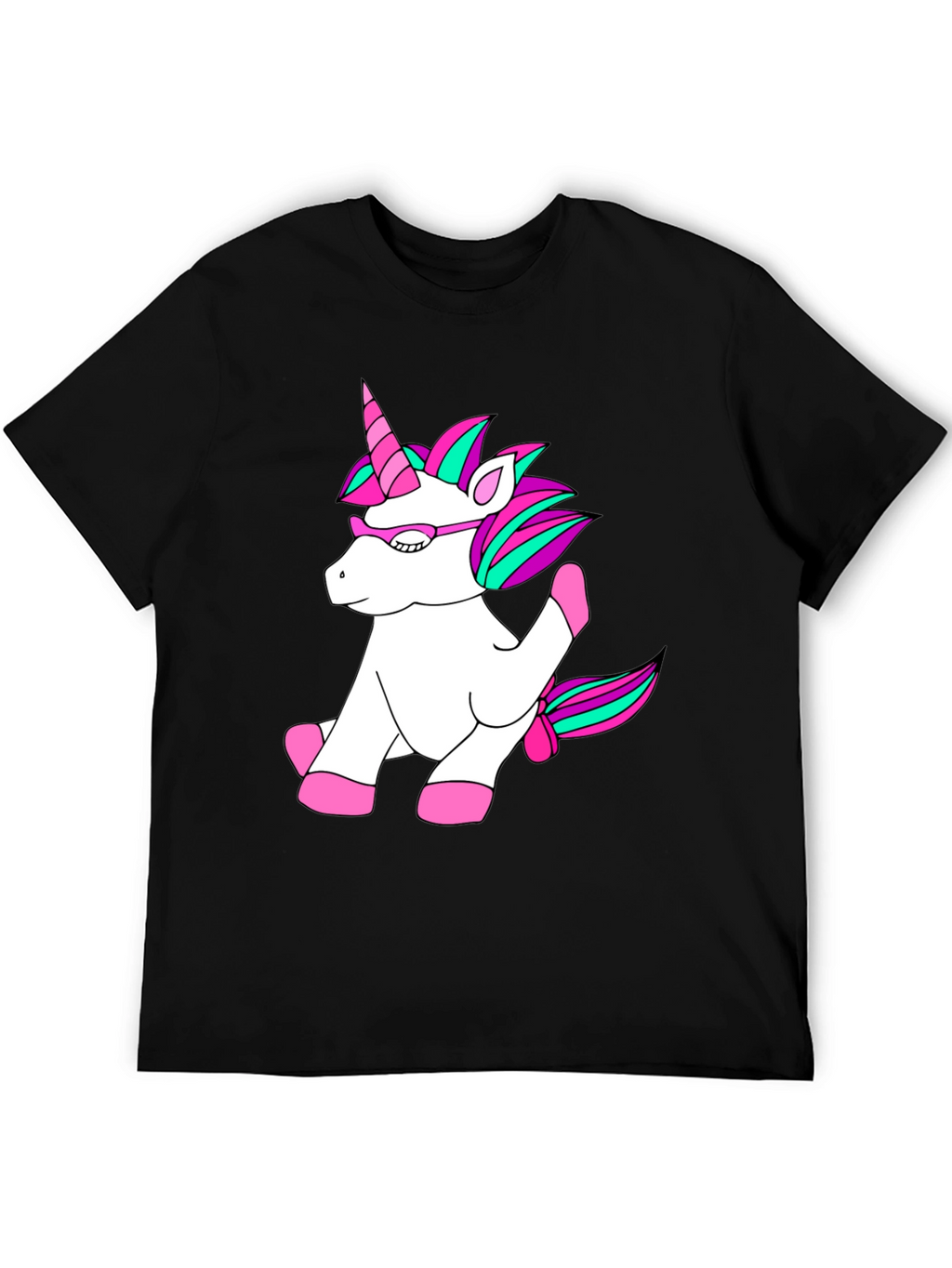 Unicorn T-Shirt - Black Cotton Blend