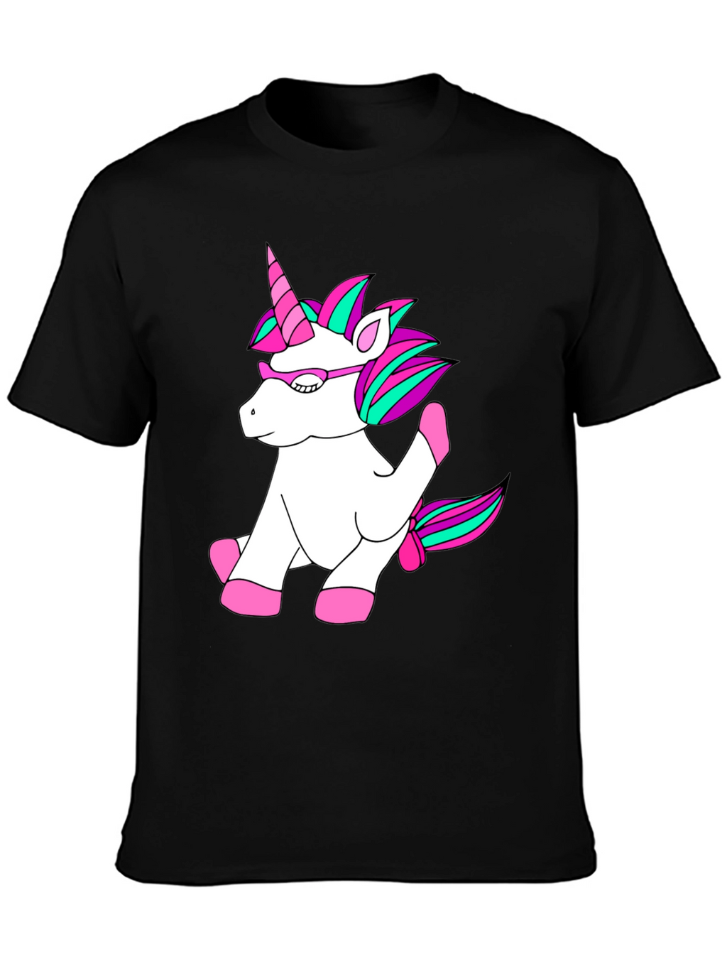 Unicorn T-Shirt - Black Cotton Blend