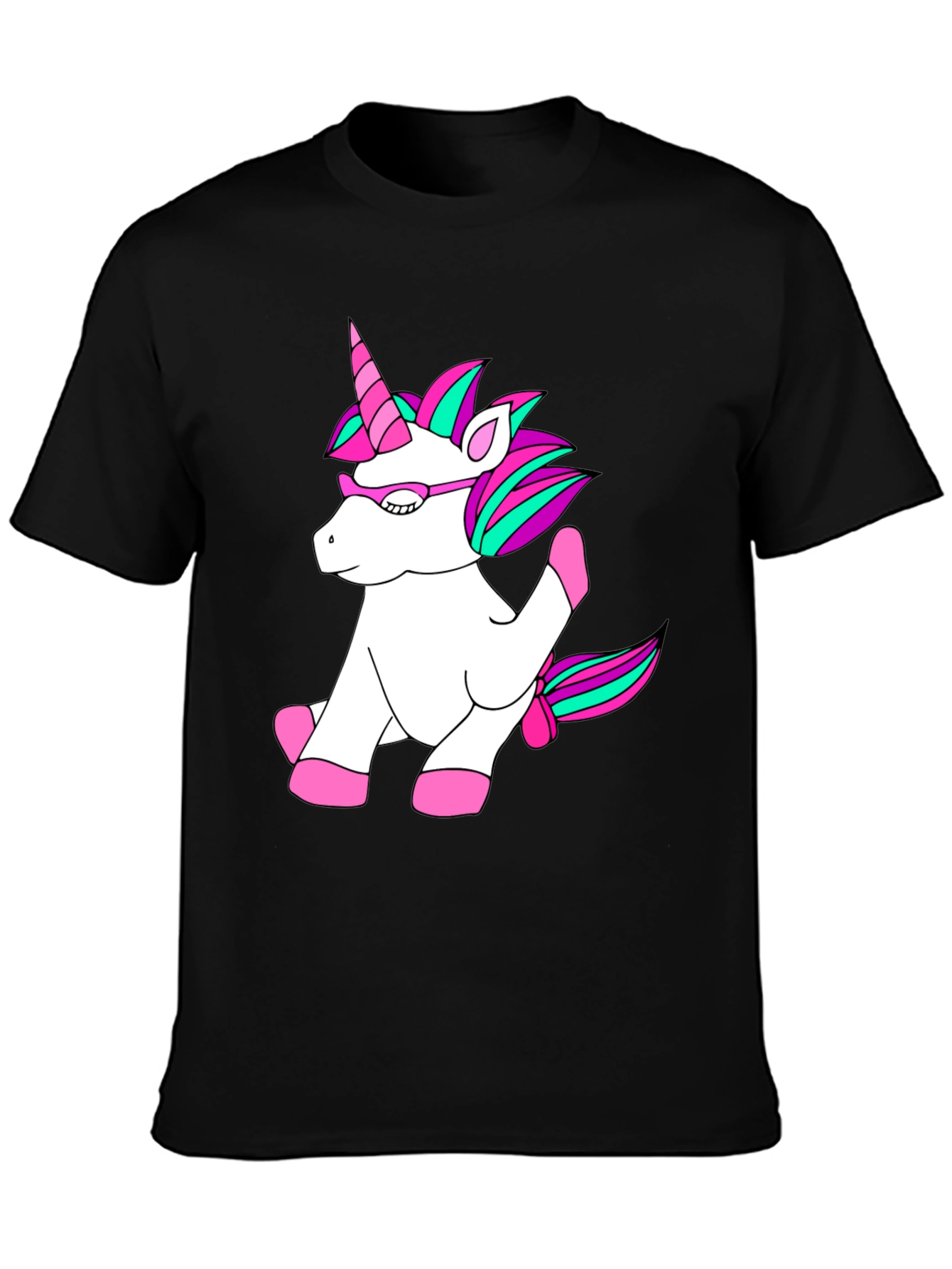 Unicorn T-Shirt - Black Cotton Blend