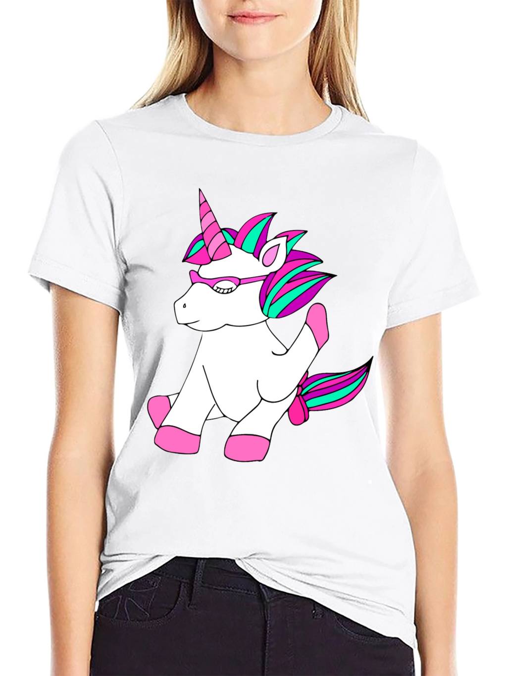 Unicorn T-Shirt - Black Cotton Blend