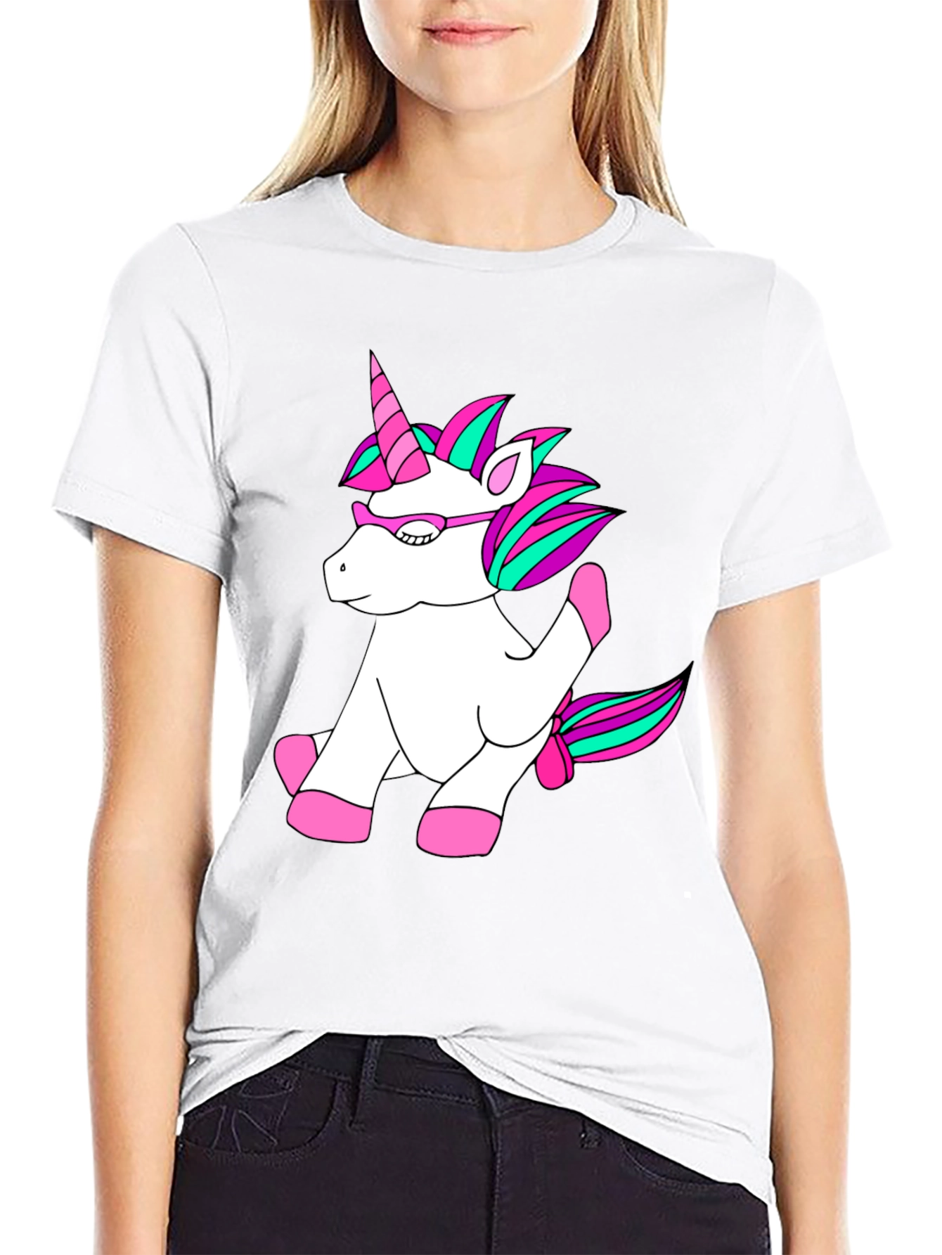 Unicorn T-Shirt - Black Cotton Blend