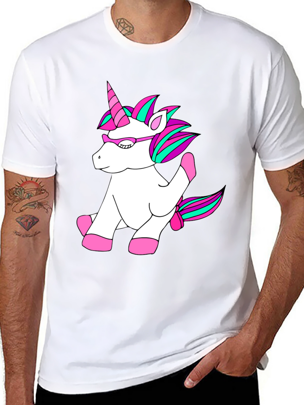 Unicorn T-Shirt - Black Cotton Blend