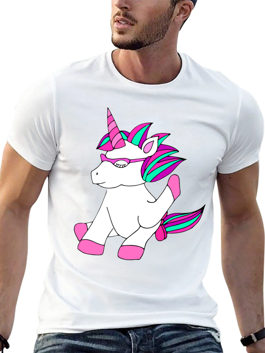 Unicorn T-Shirt - Black Cotton Blend