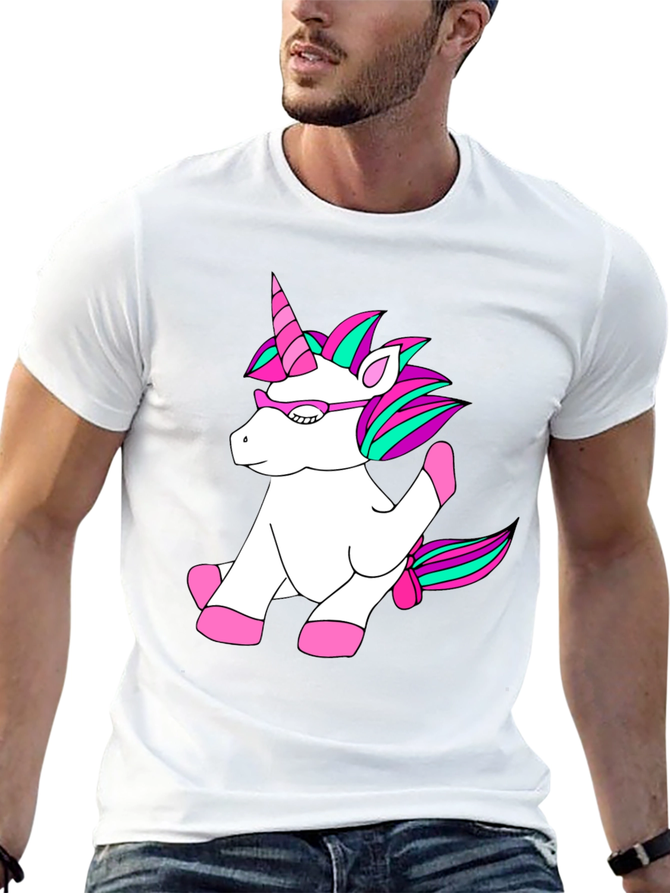 Unicorn T-Shirt - Black Cotton Blend