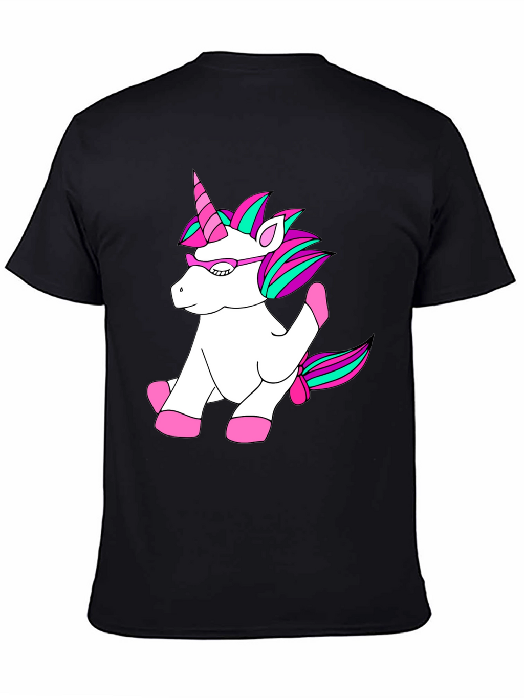 Unicorn T-Shirt - Black Cotton Blend