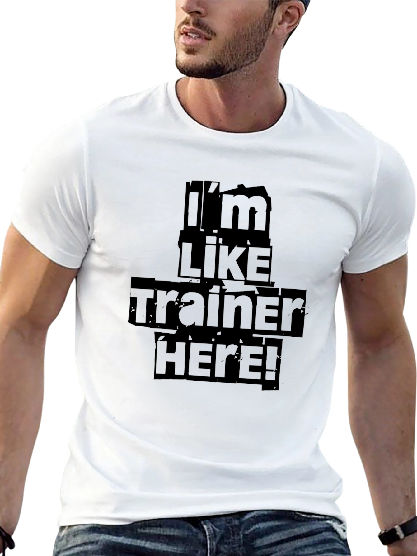 Im Like Trainer Here! Black Graphic T-Shirt
