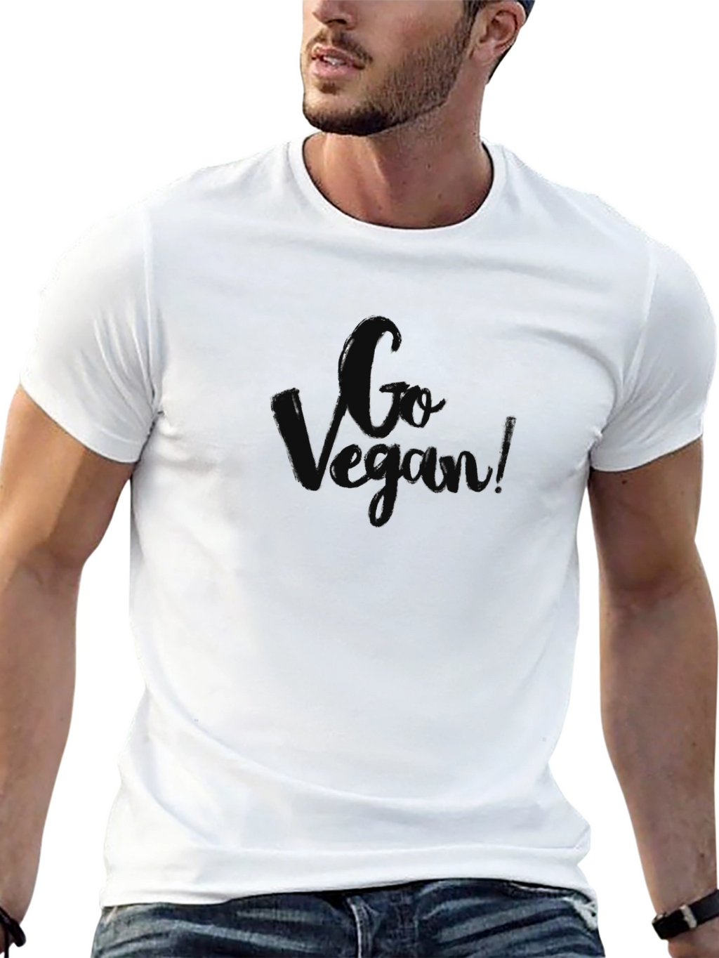 Go Vegan Black T-Shirt - Stylish & Comfortable