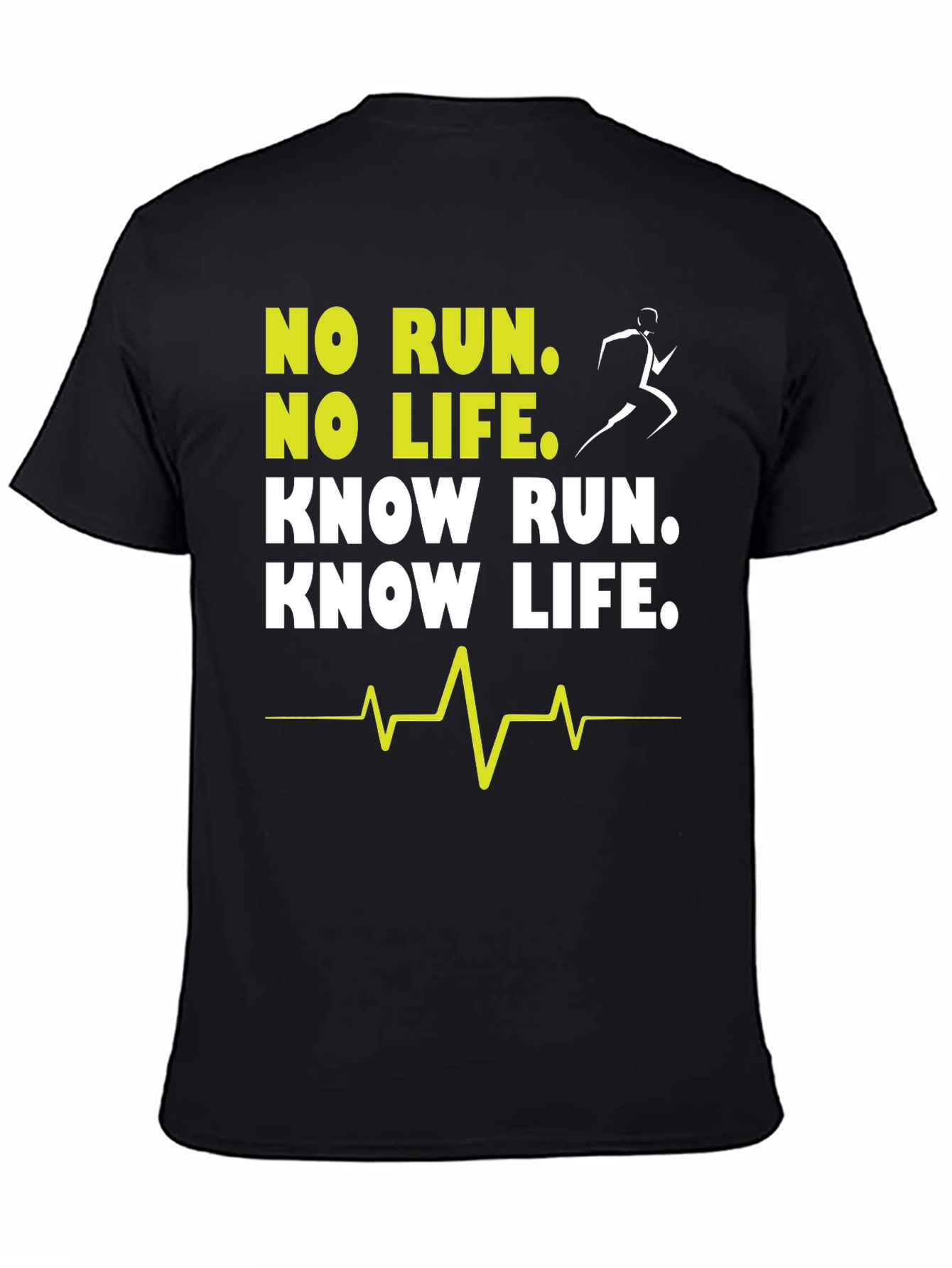 No Run No Life Graphic Tee - Running Inspiration Shirt