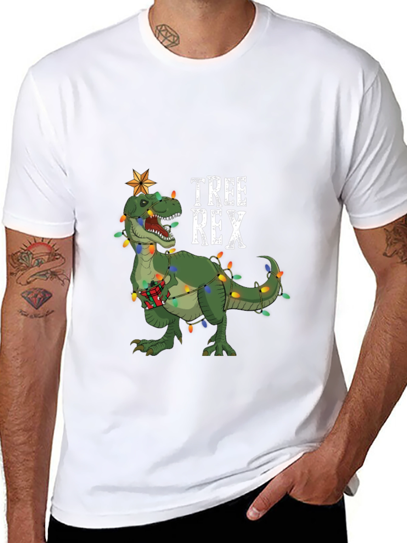Tree Rex Christmas T-Shirt Dinosaur Holiday Tee