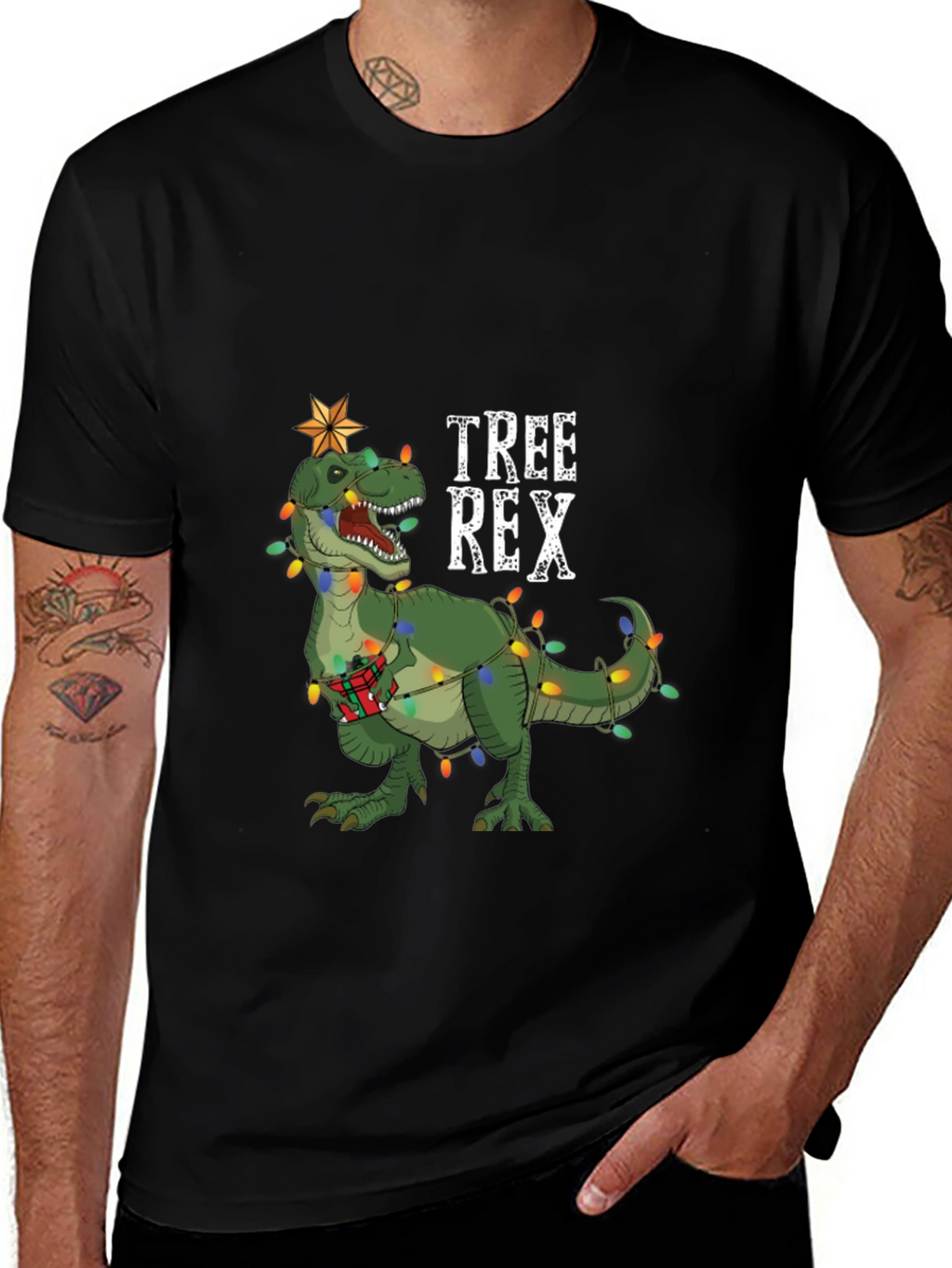 Tree Rex Christmas T-Shirt Dinosaur Holiday Tee