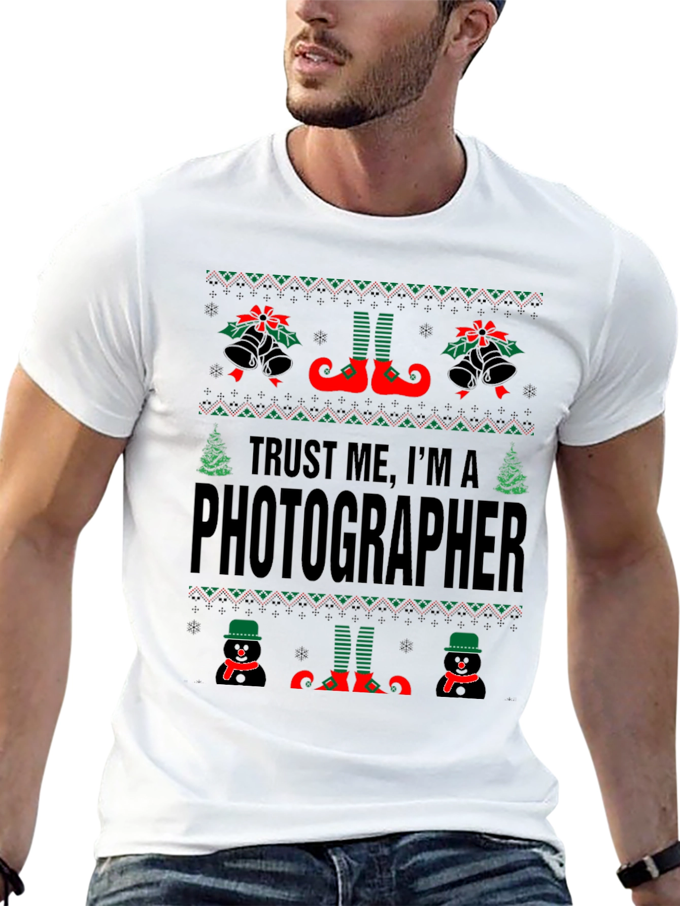 Funny Ugly Christmas Photographer T-Shirt