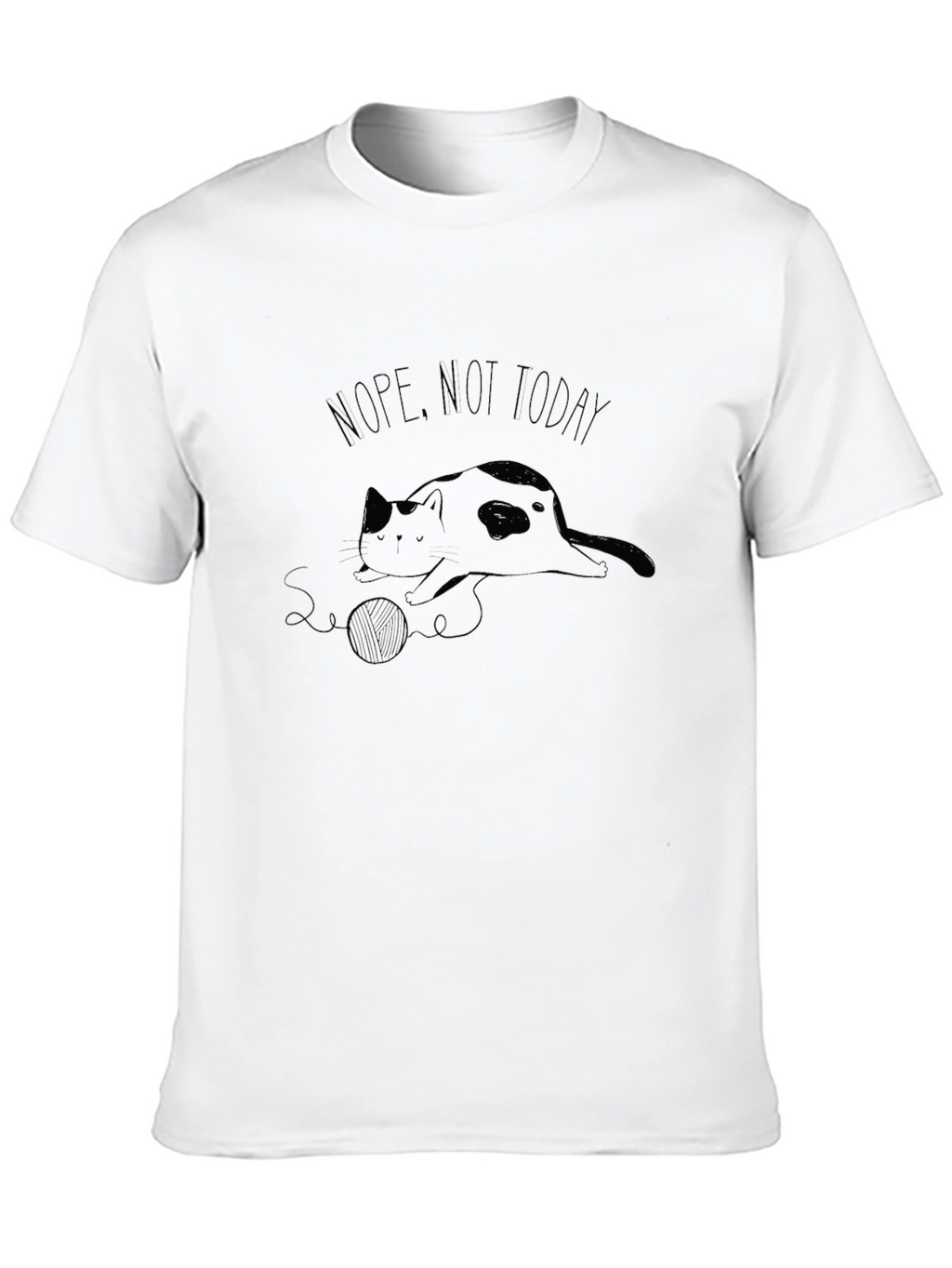 Nope Not Today Cat Graphic T-Shirt