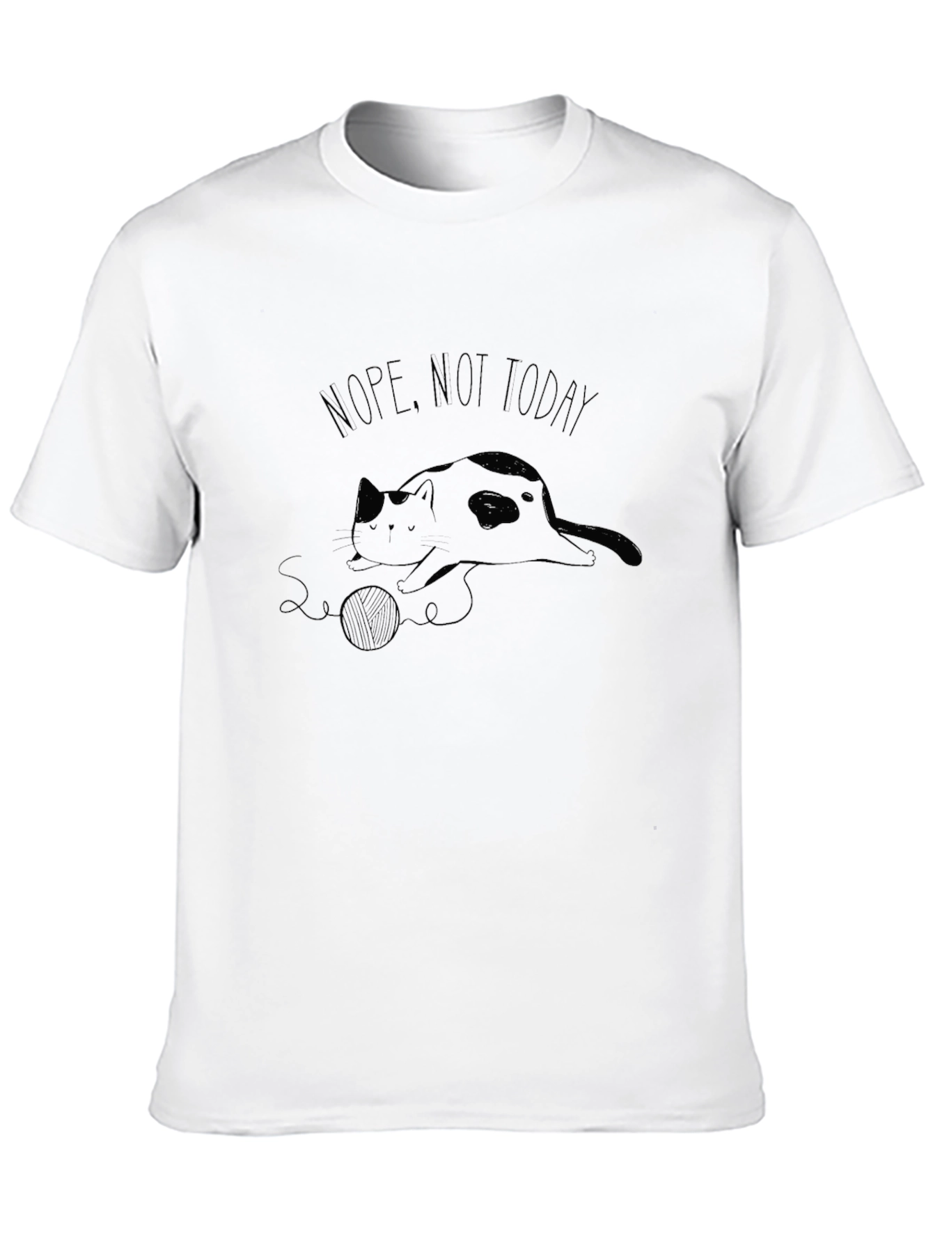 Nope Not Today Cat Graphic T-Shirt