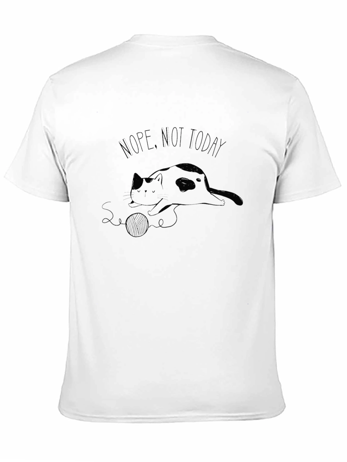 Nope Not Today Cat Graphic T-Shirt