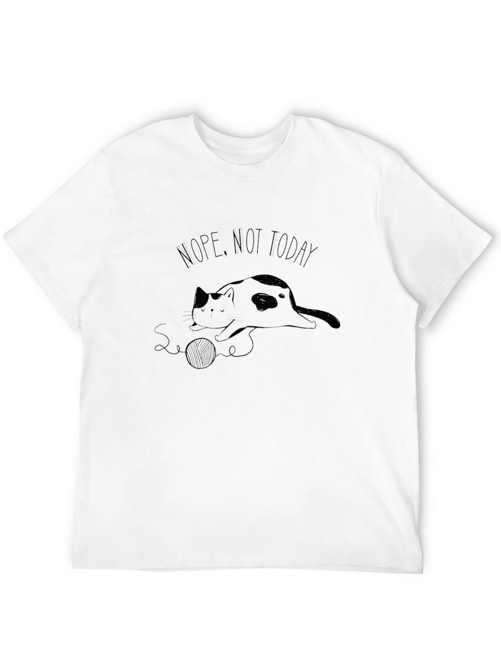 Nope Not Today Cat Graphic T-Shirt