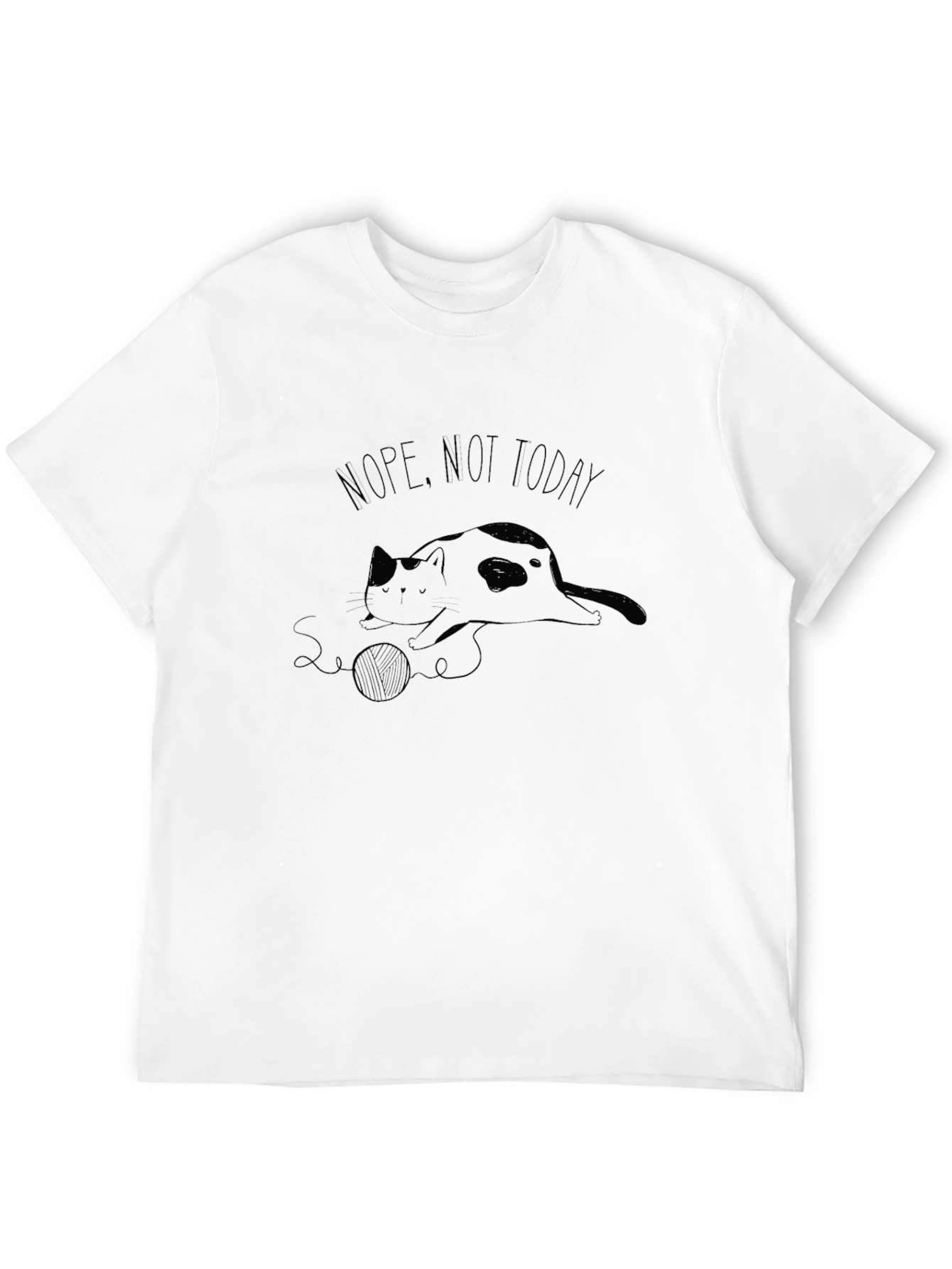 Nope Not Today Cat Graphic T-Shirt