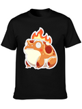 Flaming Frog Graphic Tee - Cool Cartoon T-Shirt