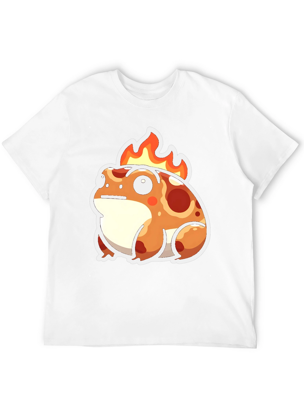 Flaming Frog Graphic Tee - Cool Cartoon T-Shirt