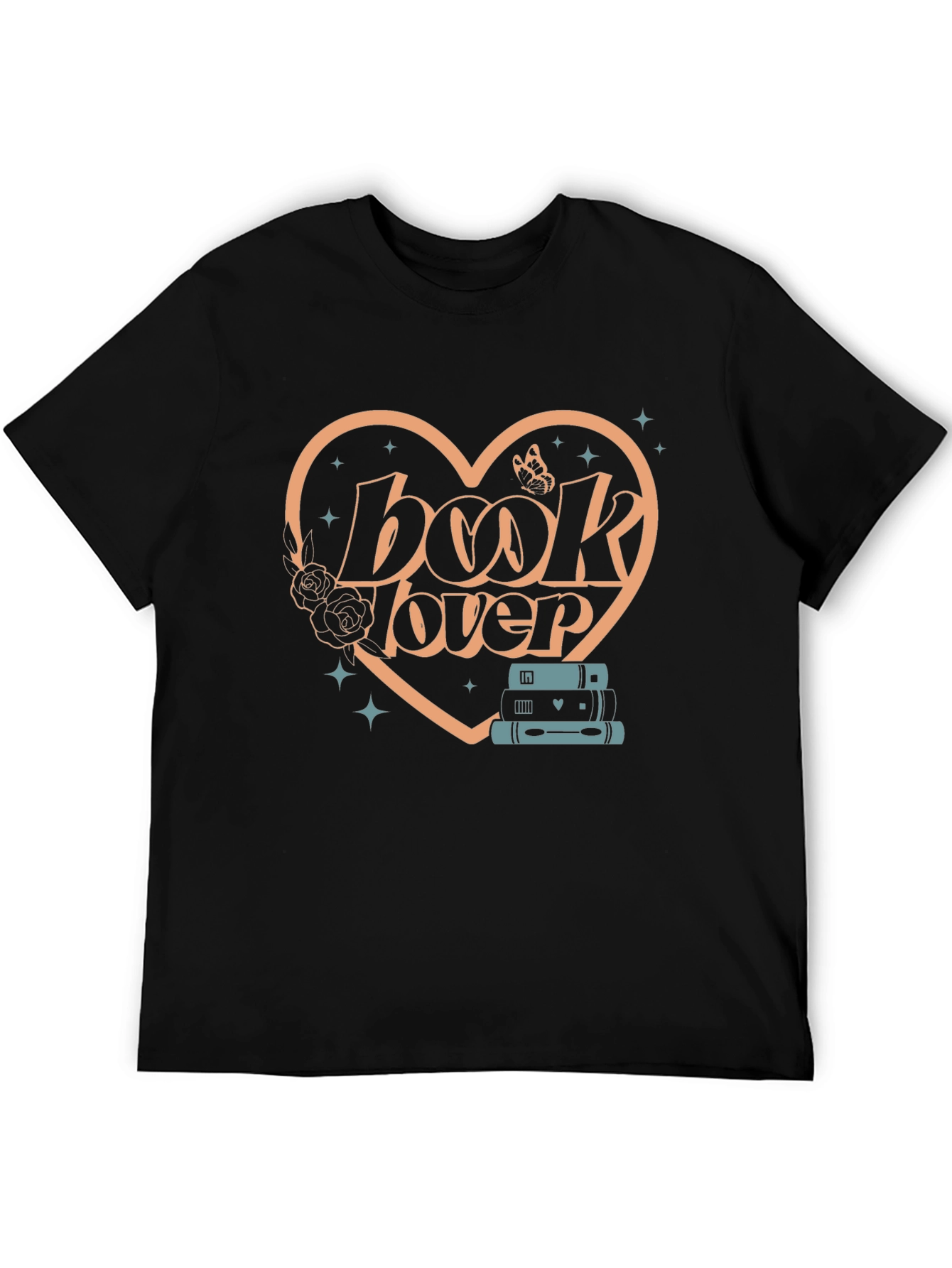 Book Lover Graphic Tee - Heart Design