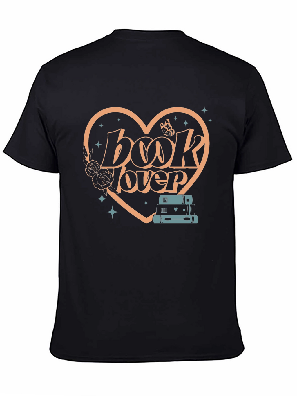 Book Lover Graphic Tee - Heart Design