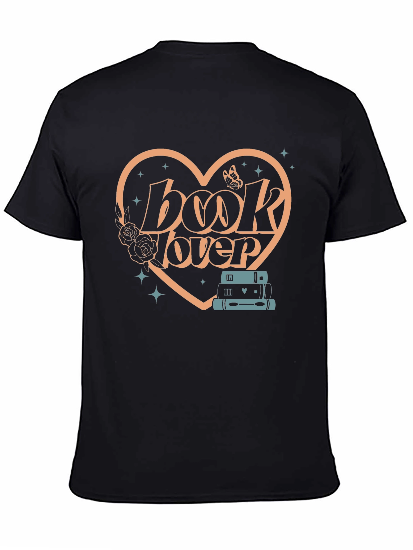 Book Lover Graphic Tee - Heart Design