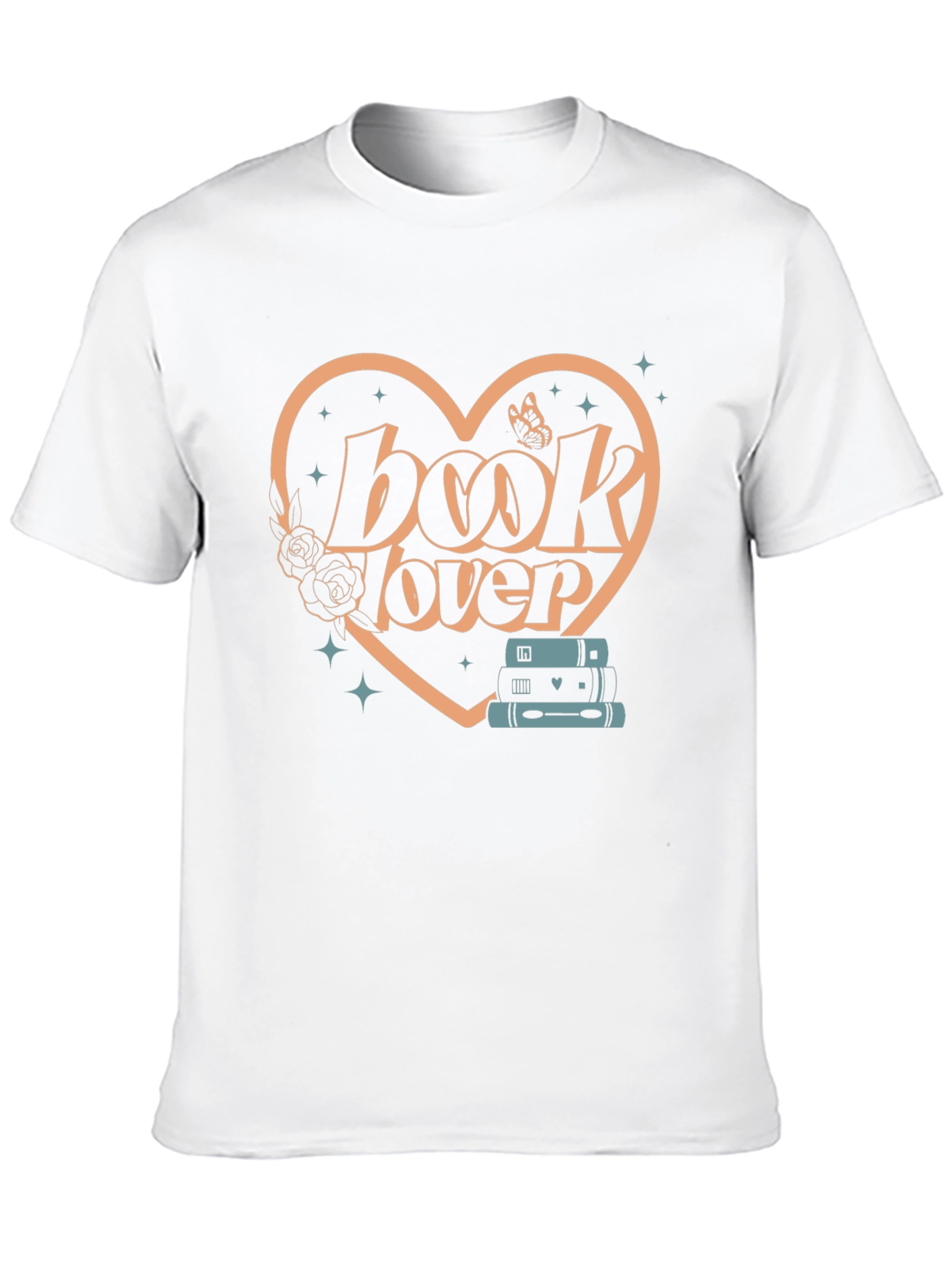 Book Lover Graphic Tee - Heart Design