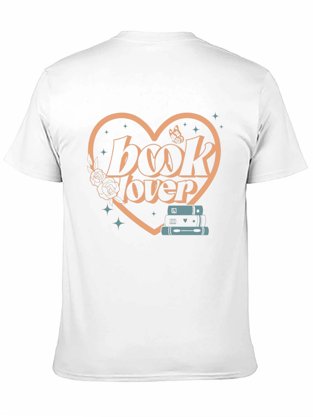 Book Lover Graphic Tee - Heart Design