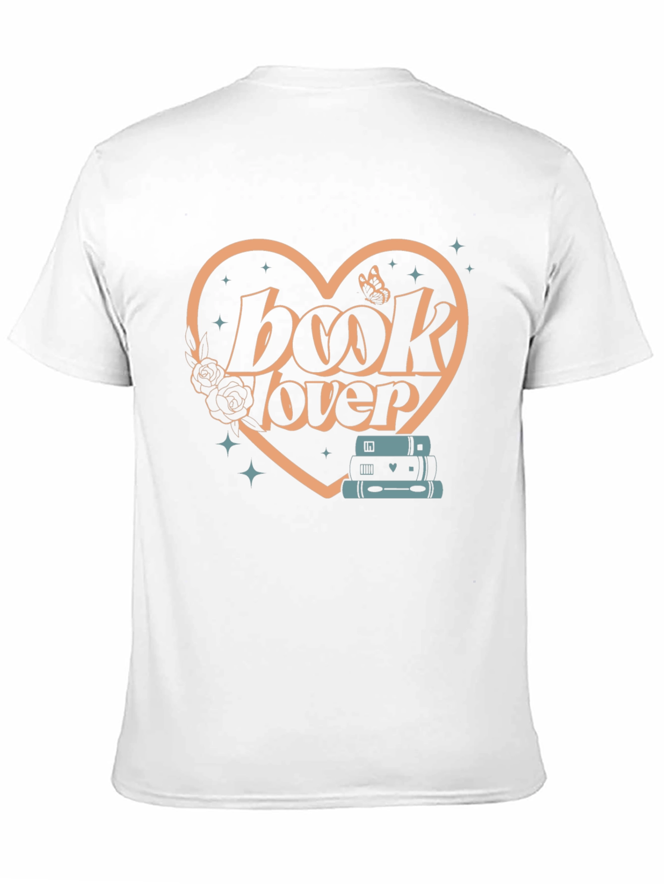 Book Lover Graphic Tee - Heart Design
