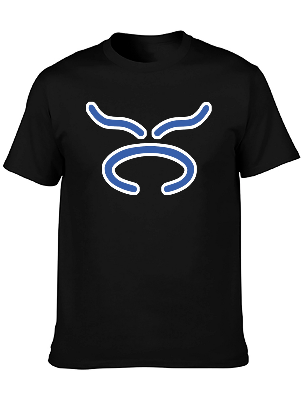 Black T-Shirt with Taurus Zodiac Symbol