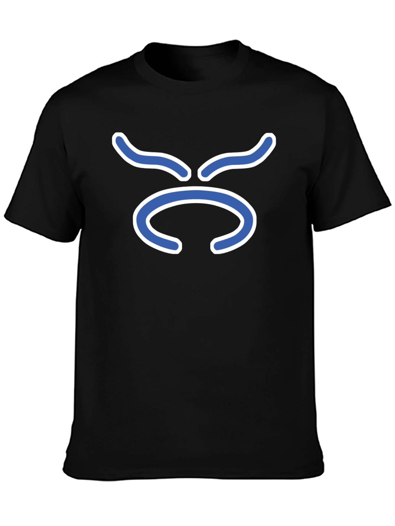 Black T-Shirt with Taurus Zodiac Symbol