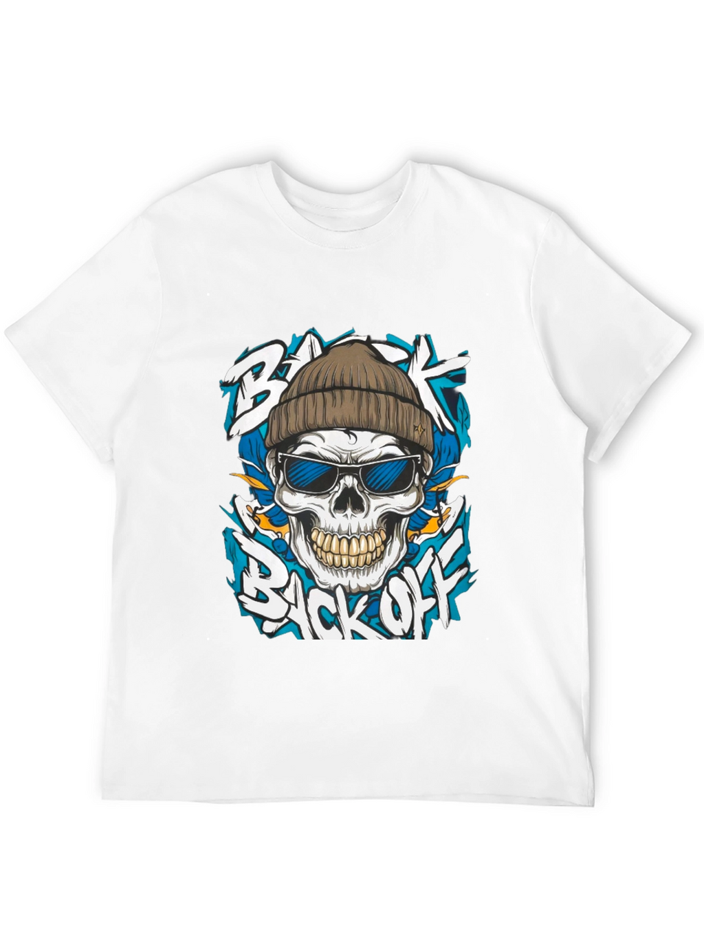 Cool Skull Graphic Tee: Back Off