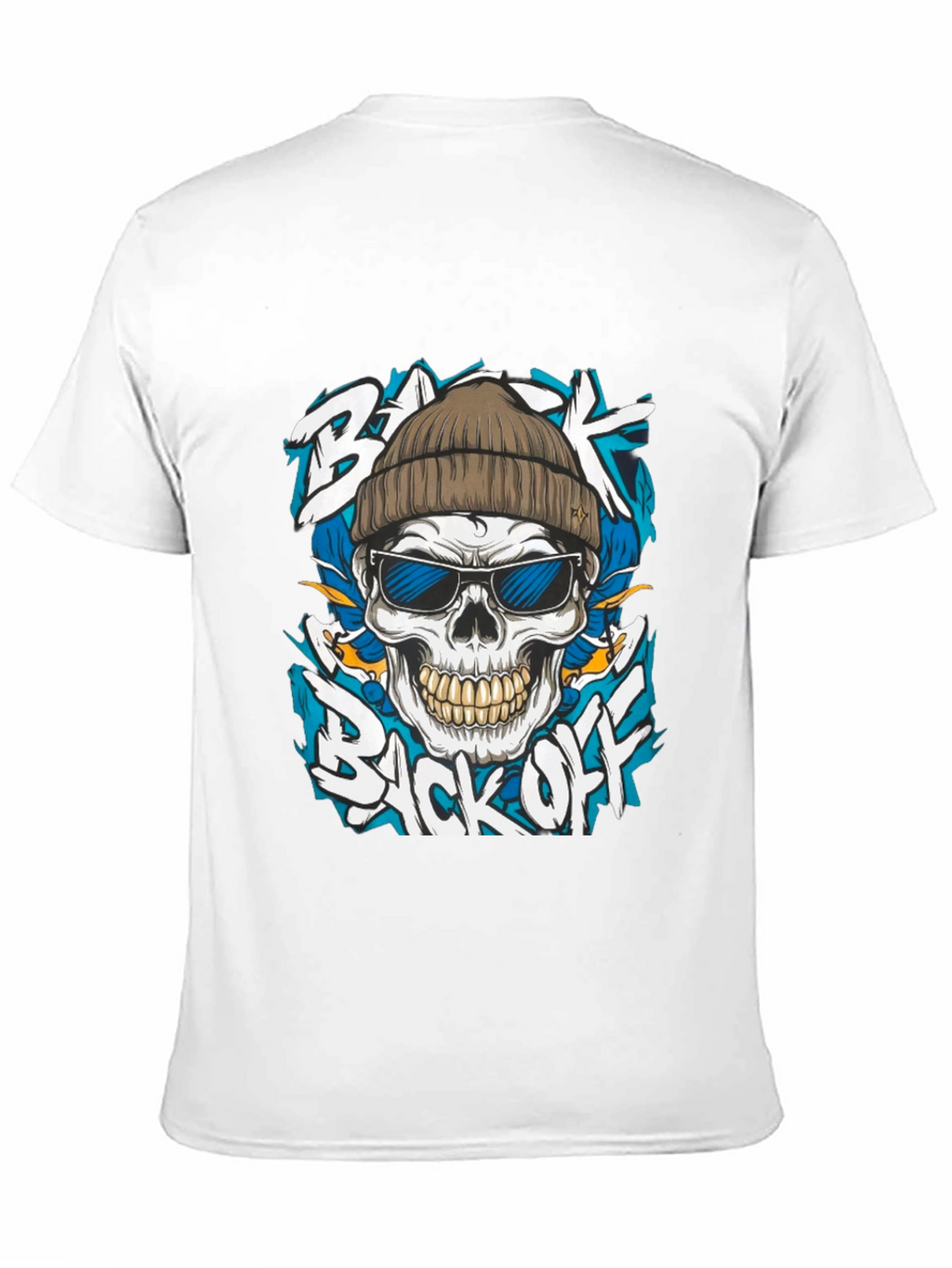 Cool Skull Graphic Tee: Back Off