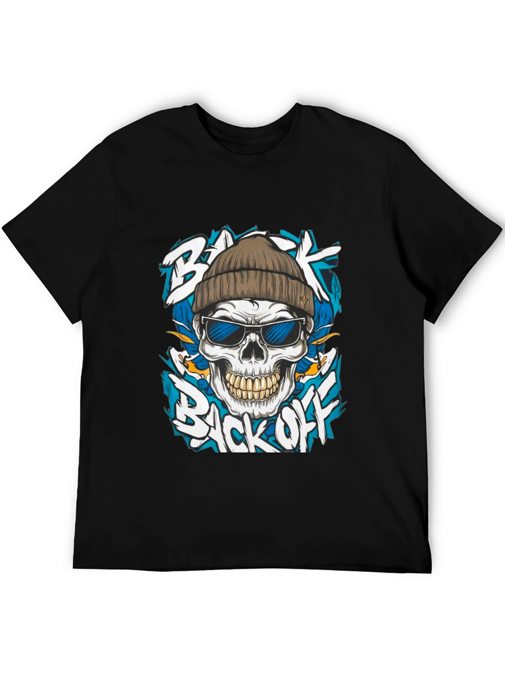 Cool Skull Graphic Tee: Back Off