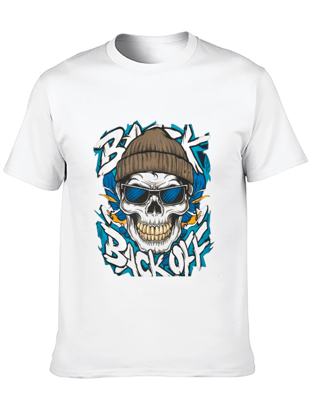 Cool Skull Graphic Tee: Back Off