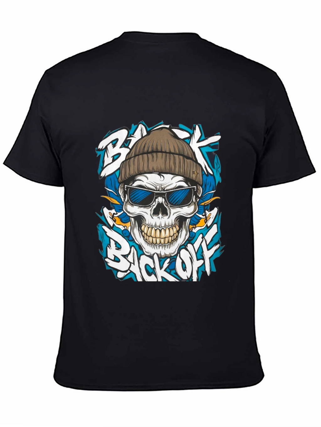 Cool Skull Graphic Tee: Back Off
