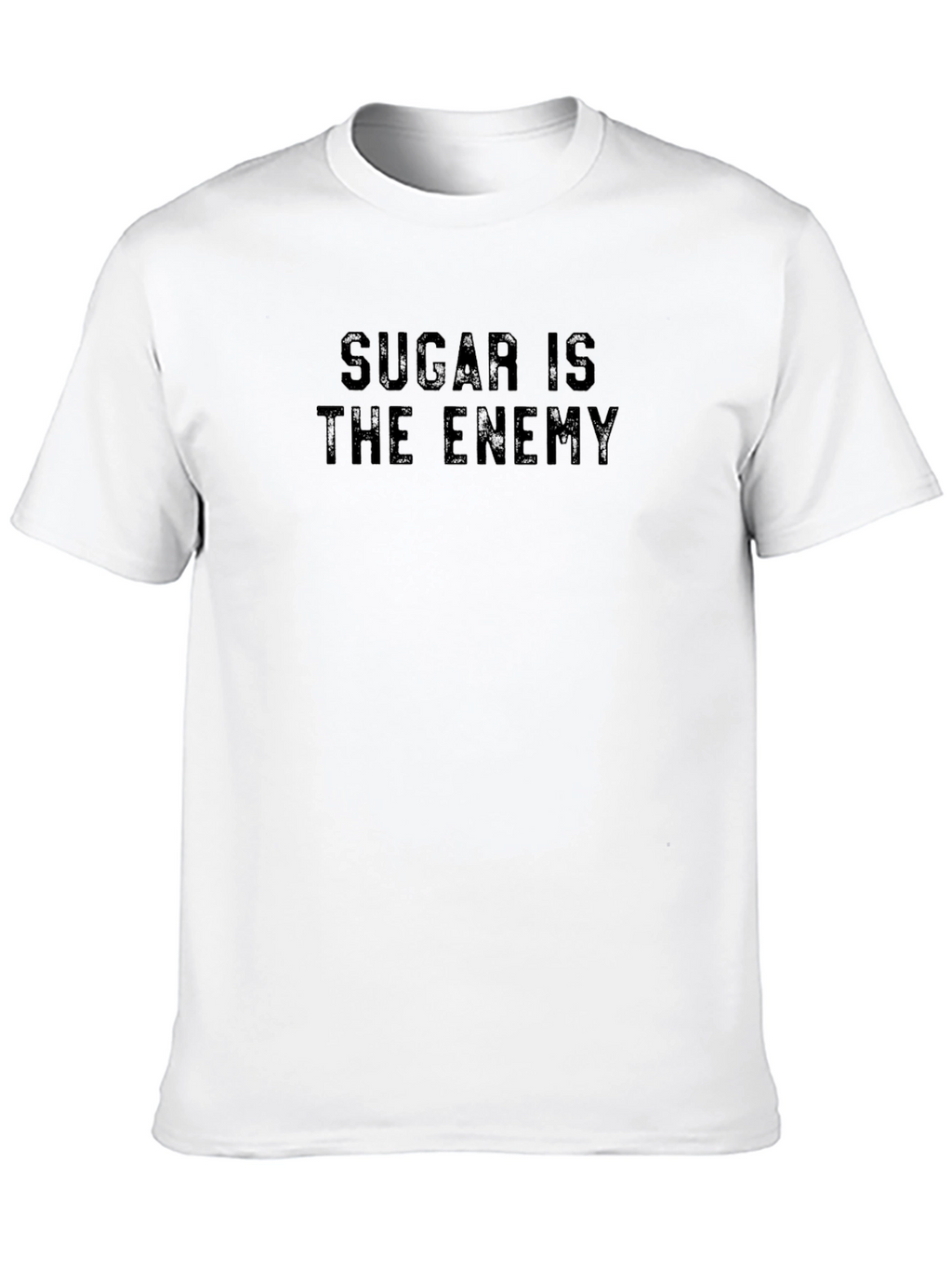 Sugar is the Enemy - Black Graphic T-Shirt