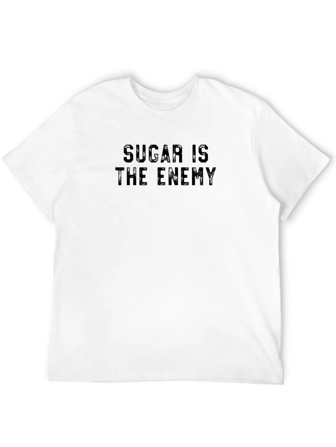 Sugar is the Enemy - Black Graphic T-Shirt
