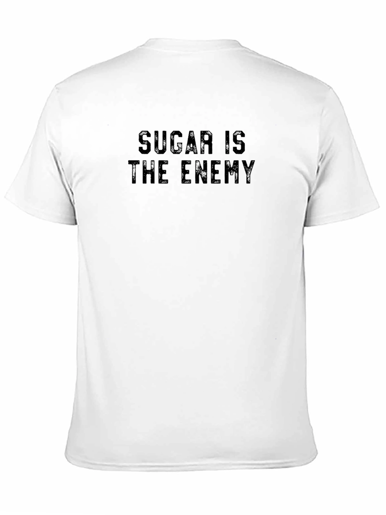 Sugar is the Enemy - Black Graphic T-Shirt