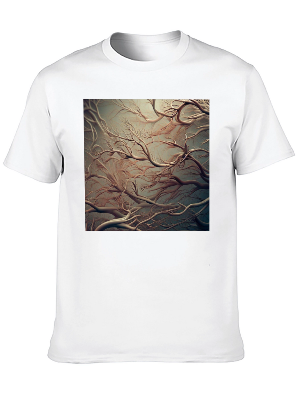 Abstract Tree Branch Graphic Tee - Black