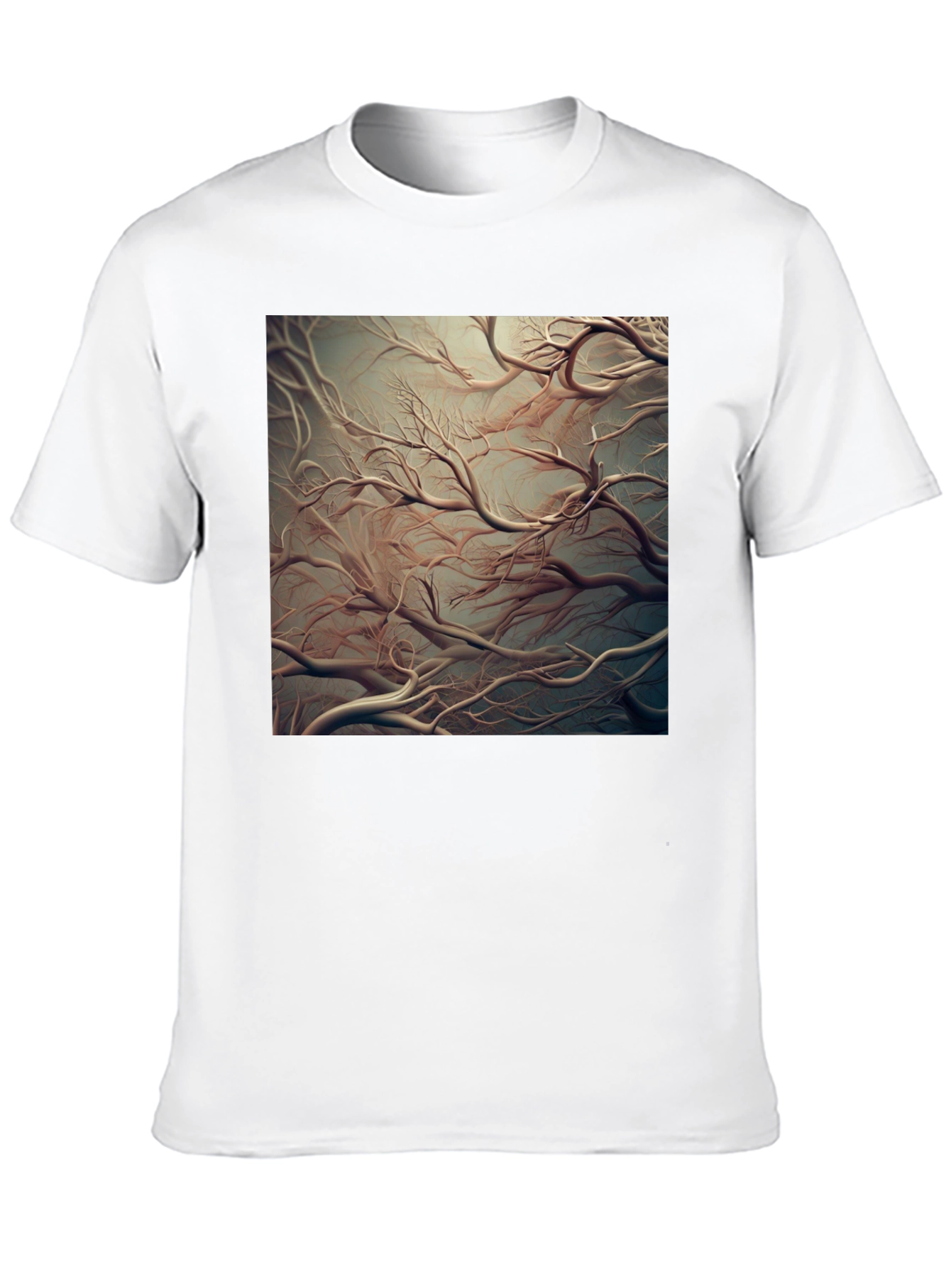 Abstract Tree Branch Graphic Tee - Black