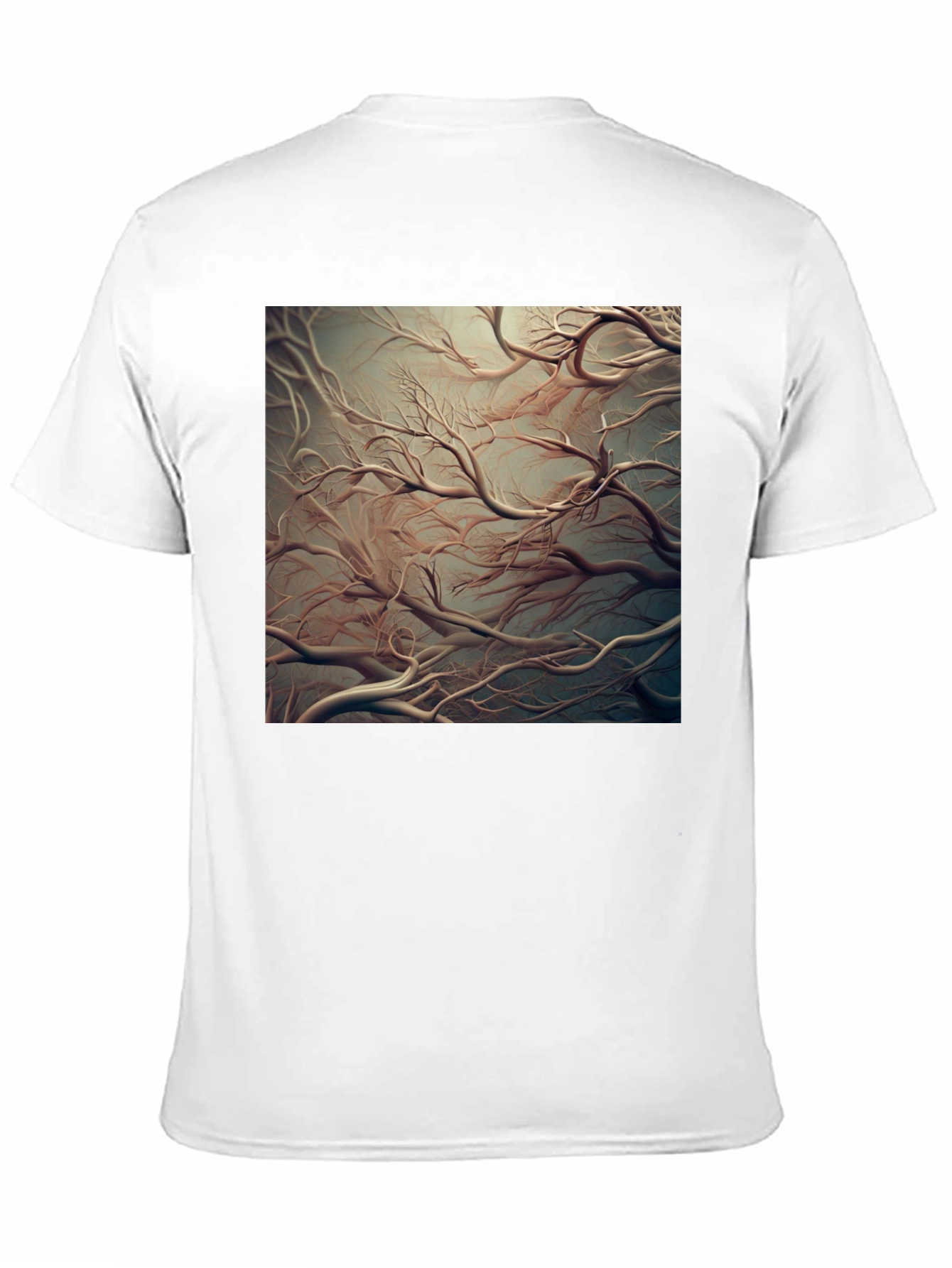 Abstract Tree Branch Graphic Tee - Black