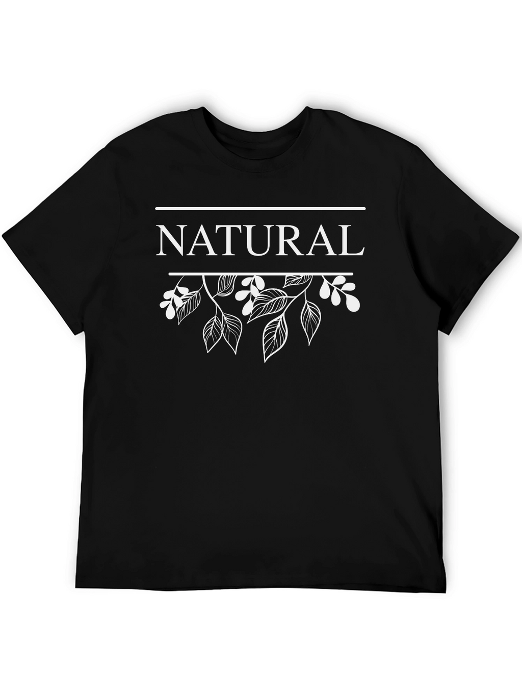 Natural Floral Graphic Tee - Black