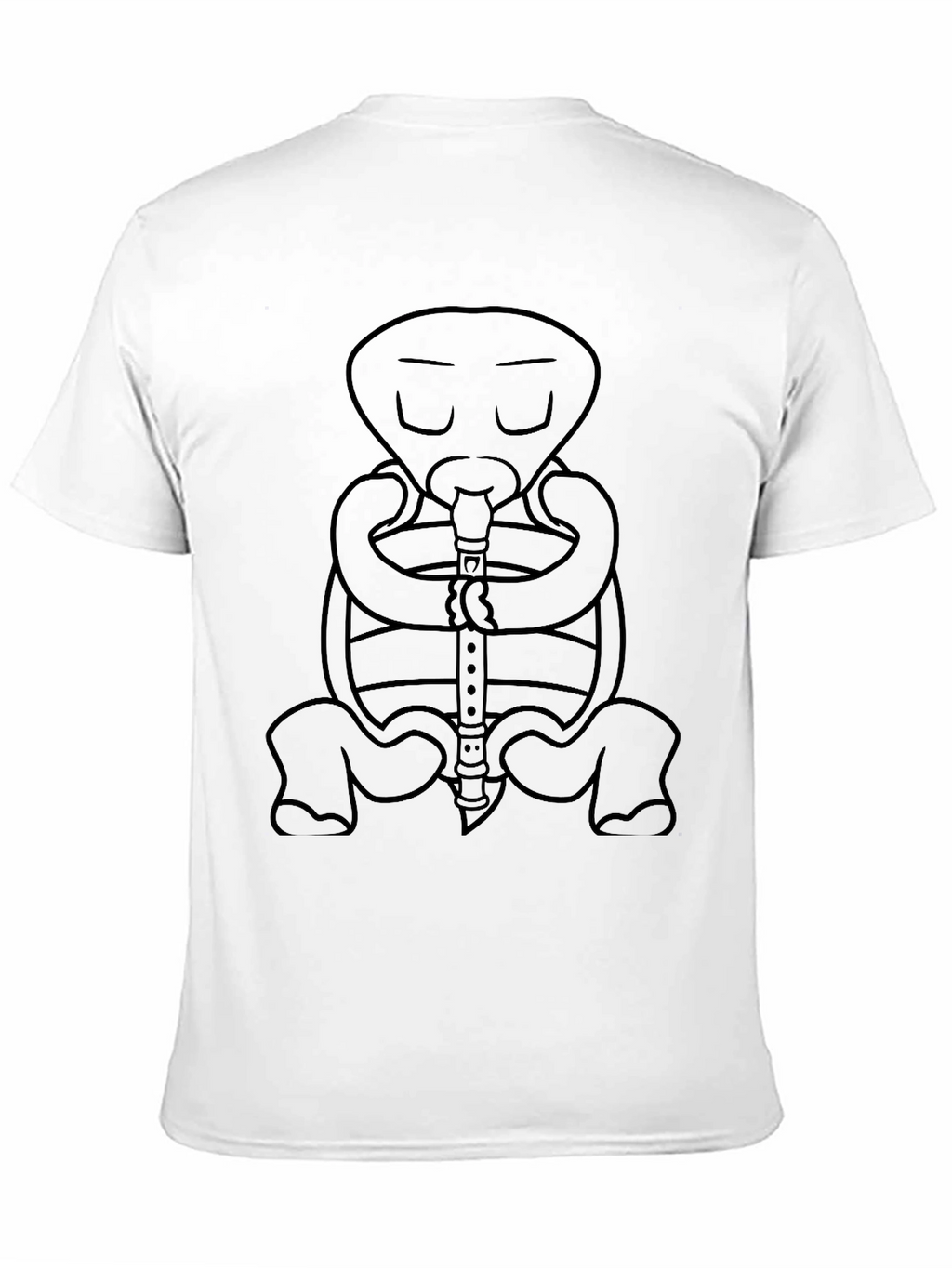 Turtle Flute Player Graphic T-Shirt